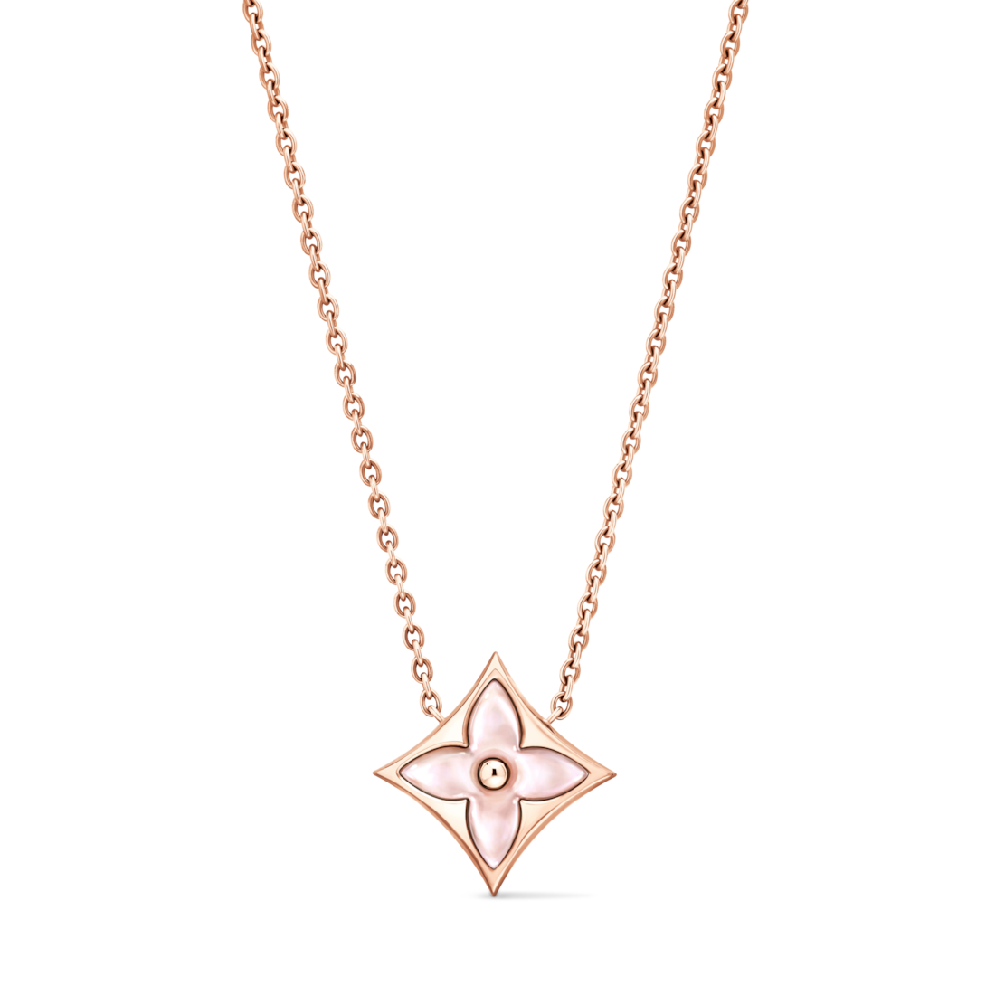 Color Blossom M Star Pendant, Rose Gold and Pink Mother-of-Pearl